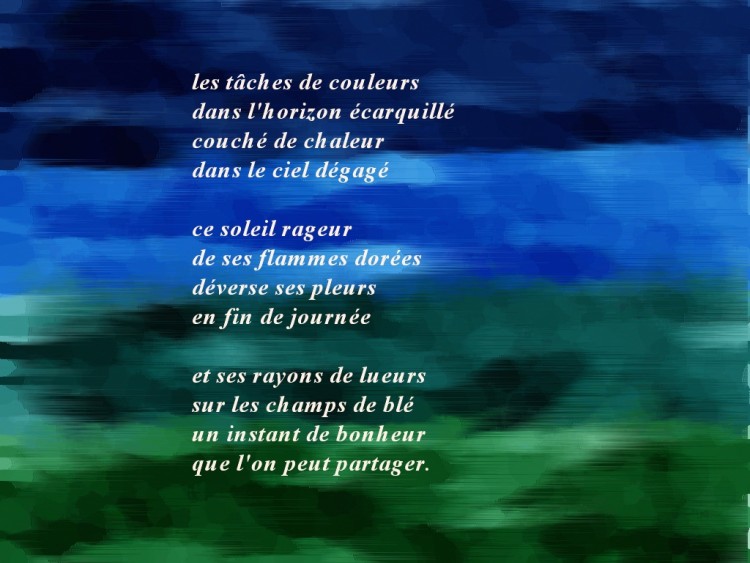 Fonds d'cran Art - Numrique Posie - Texte soir d't