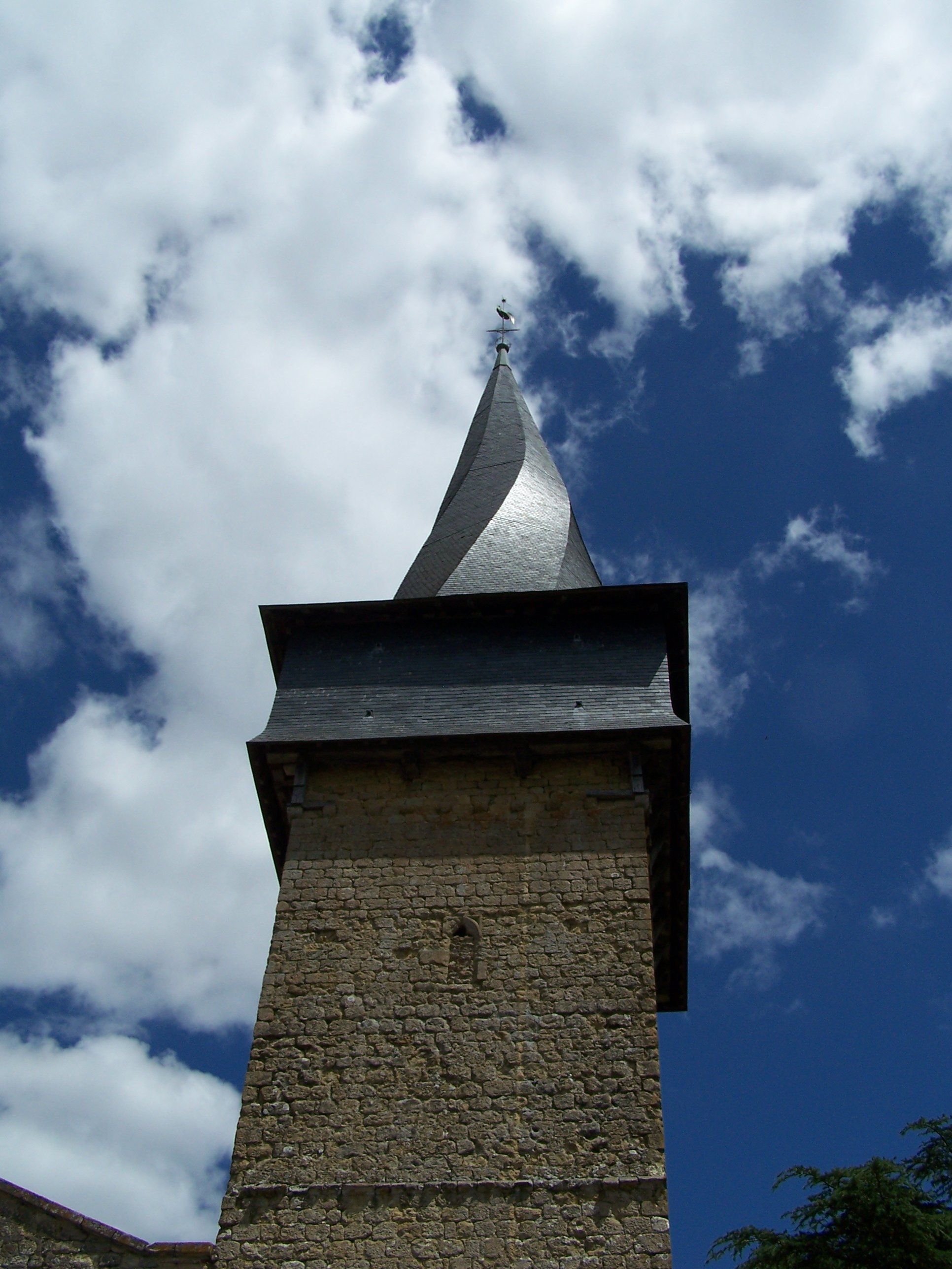 Fonds d'cran Voyages : Europe France > Midi-Pyrnes Eglise  clocher hlicodal de Barran