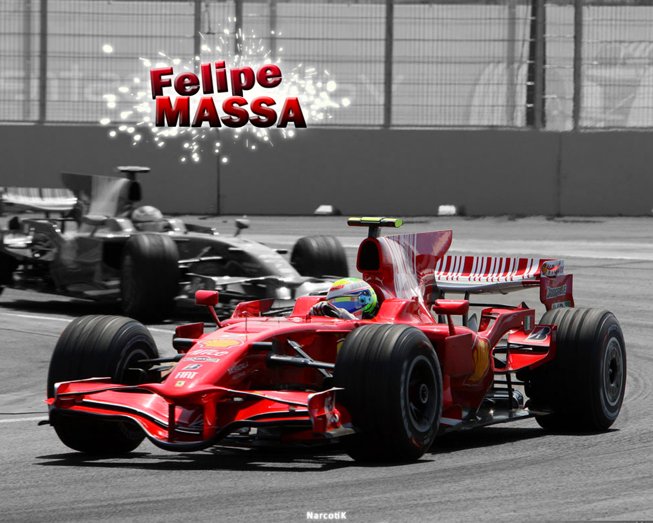 Fonds d'cran Sports - Loisirs Formule 1 Felipe Massa Noir & Rouge