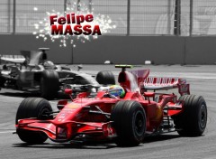 Fonds d'cran Sports - Loisirs Felipe Massa Noir & Rouge