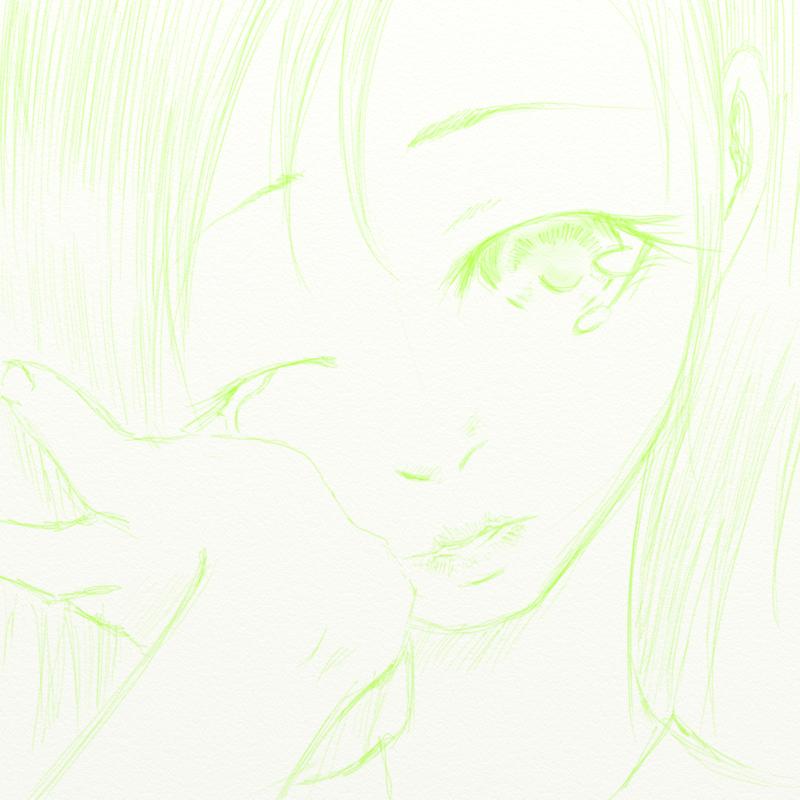 Wallpapers Art - Pencil Women - Femininity green