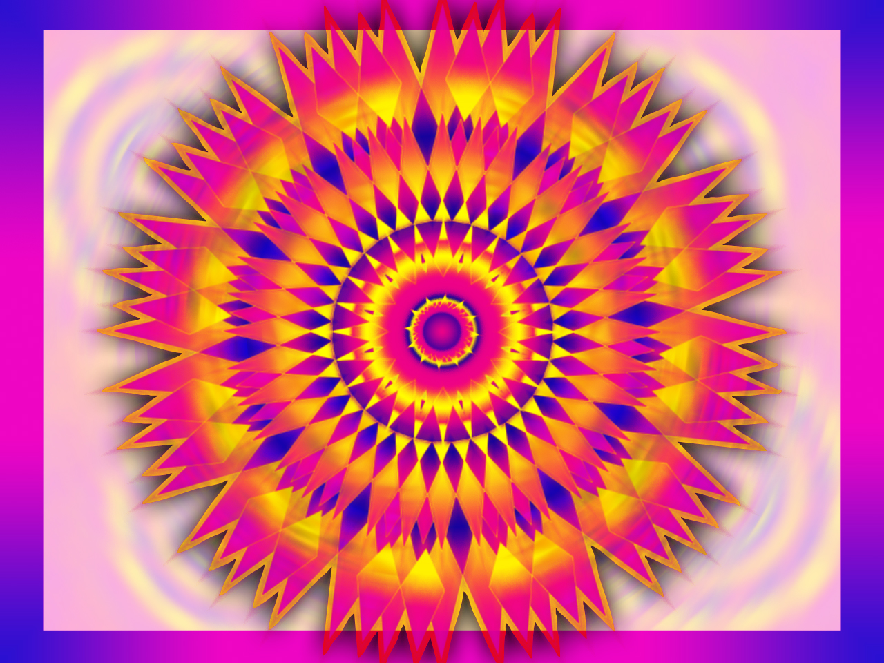 Wallpapers Digital Art Abstract 70's flower