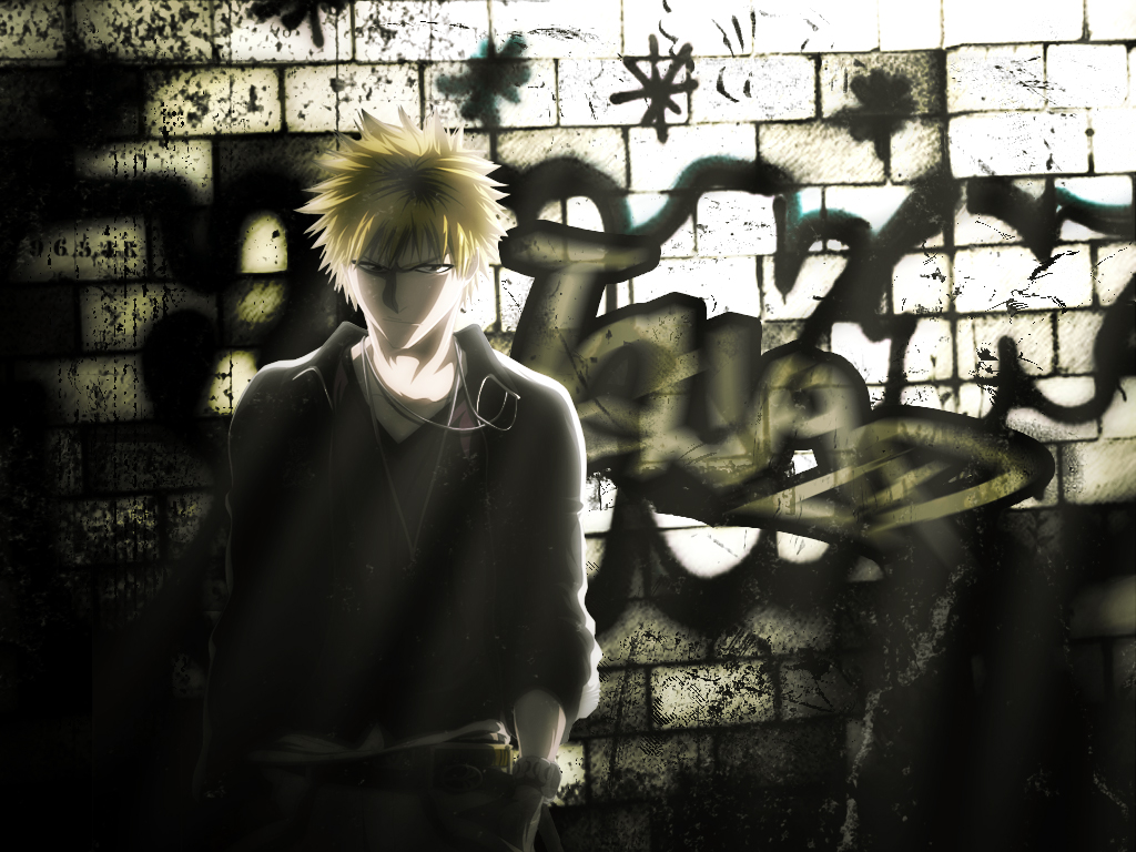 Fonds d'cran Manga Bleach Urban Ichigo