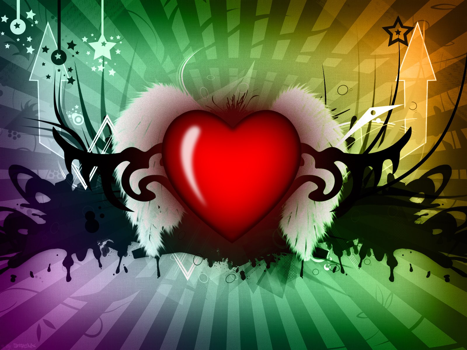 Wallpapers Digital Art Compositions 2D Heart abstract v2