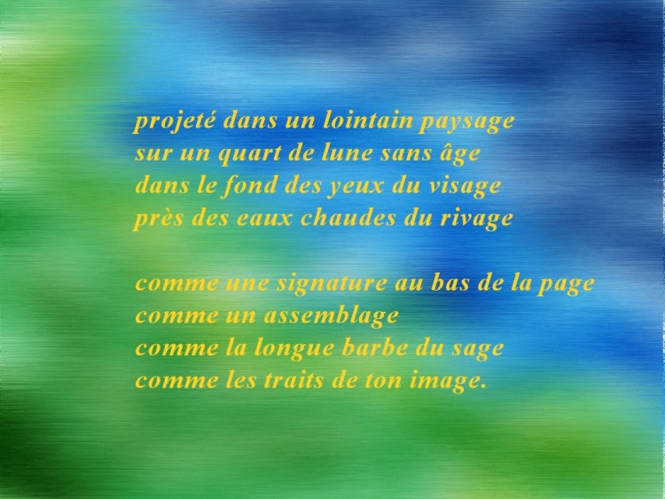 Fonds d'cran Art - Numrique Posie - Texte portrait dans les nuages