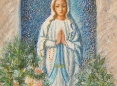 Wallpapers Art - Painting Notre Dame de Lourdes