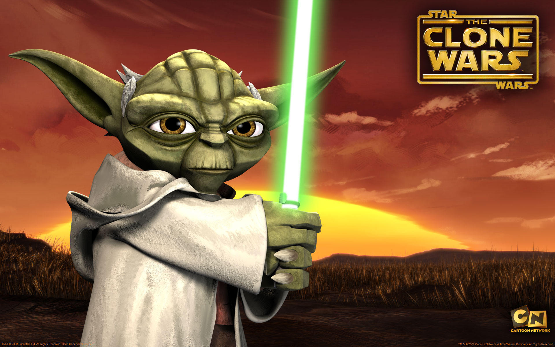 Fonds d'cran Dessins Anims Star Wars : the Clone Wars Yoda