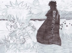 Wallpapers Art - Pencil Naruto and Hokage