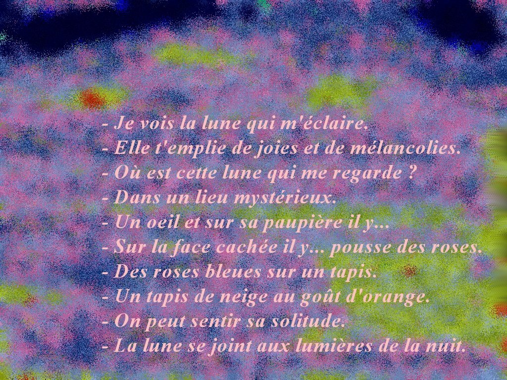 Fonds d'cran Art - Numrique Posie - Texte regard lunaire