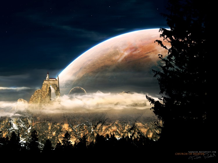 Wallpapers Digital Art Space - Universe Church of Heaven