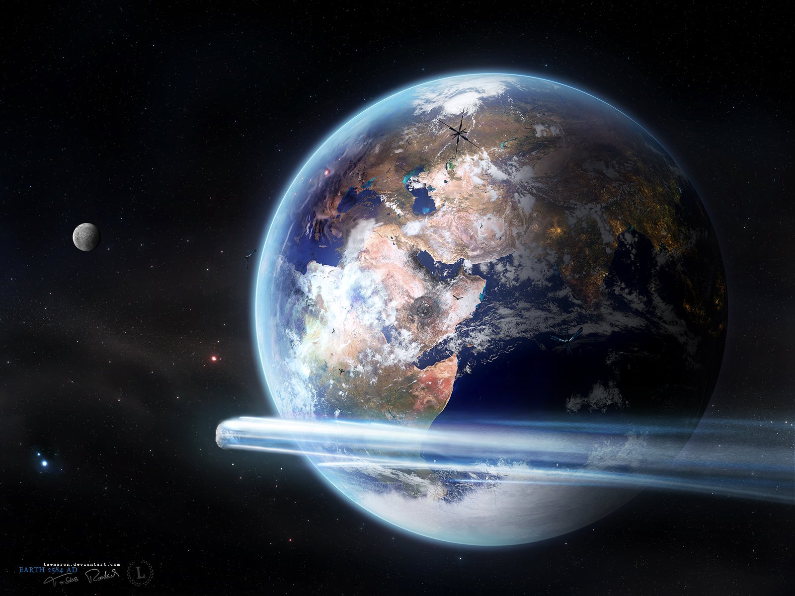 Wallpapers Digital Art Space - Universe Earth 2584