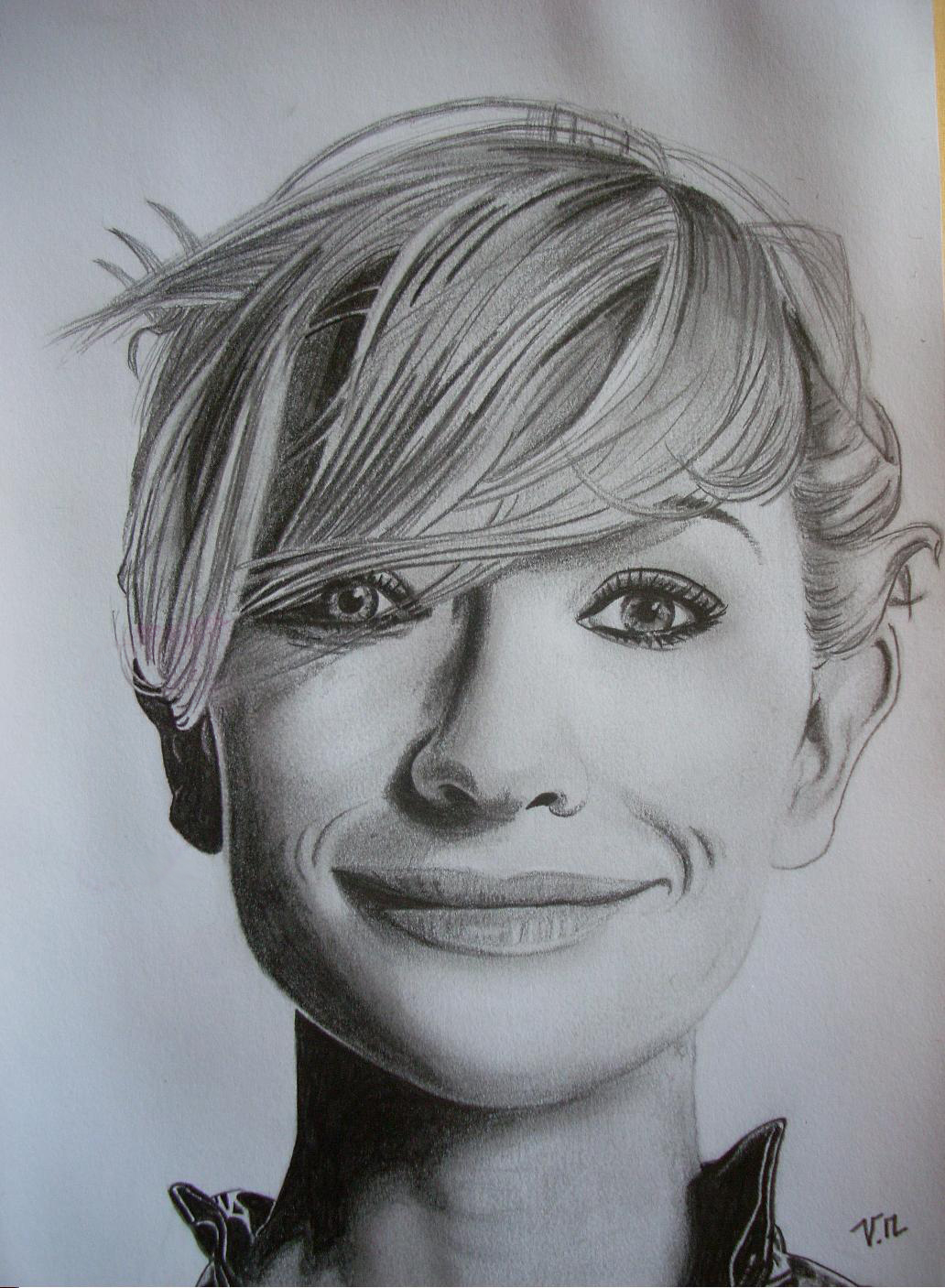 Fonds d'cran Art - Crayon Portraits Kate BLANCHETT