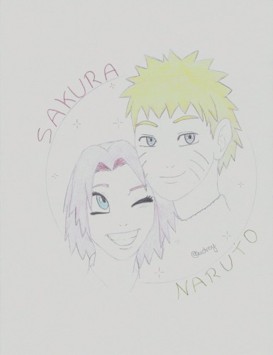 Fonds d'cran Art - Crayon Manga - Naruto saku & naru