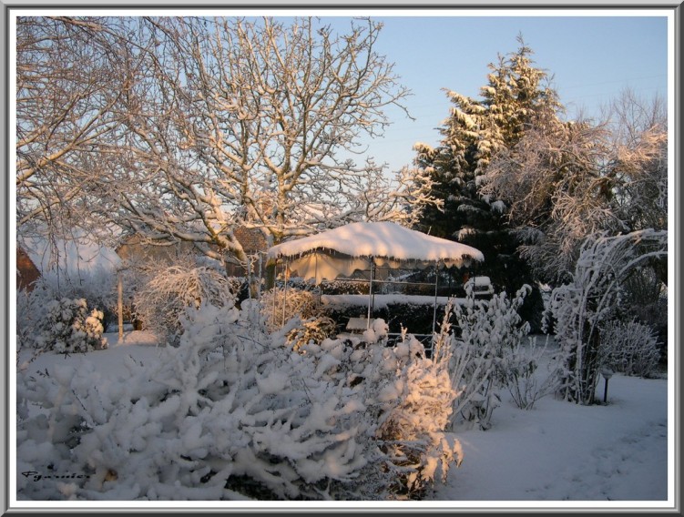 Wallpapers Nature Saisons - Winter Jardin sous la neige