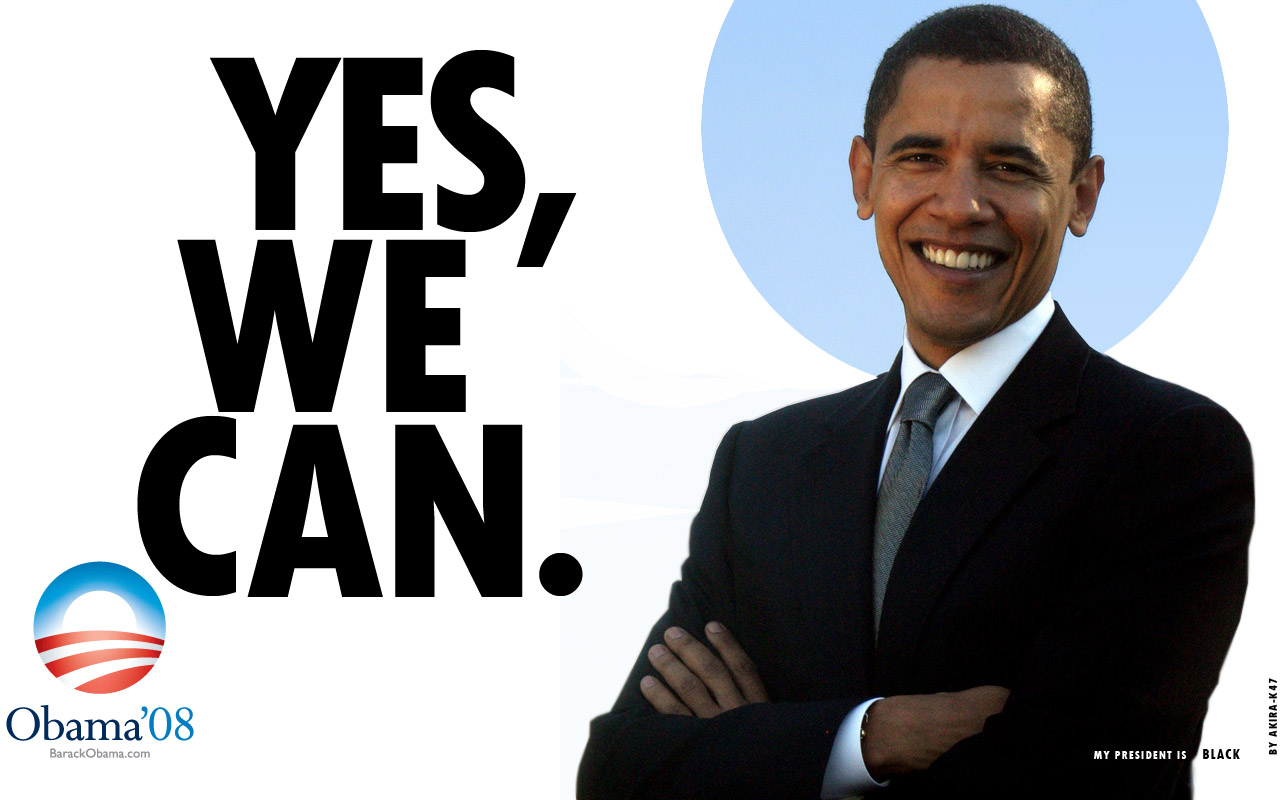 Fonds d'cran Clbrits Homme Barack Obama YES WE CAN