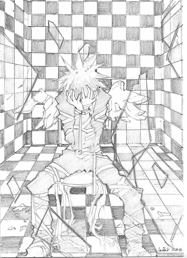 Fonds d'cran Art - Crayon Manga - D.N. Angel Daisuke avec la tristesse et la solitude