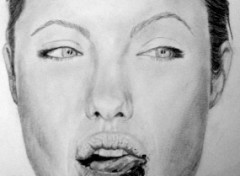 Fonds d'cran Art - Crayon Angelina Jolie