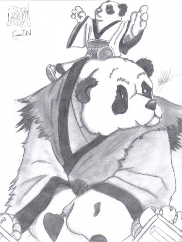 Wallpapers Art - Pencil Characters panda connection