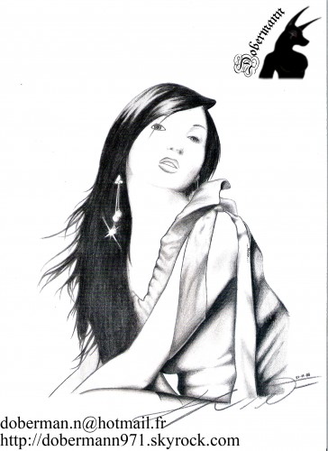 Wallpapers Art - Pencil Portraits Portrait Iya (by Dobermann)