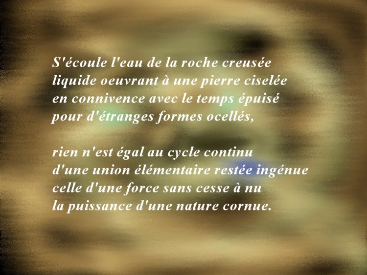 Fonds d'cran Art - Numrique Posie - Texte l'eau  travers le temps