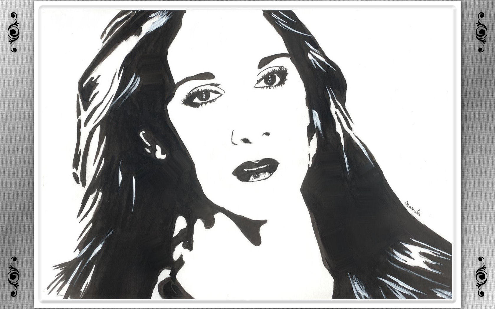 Fonds d'cran Art - Peinture Encre de chine Celine Dion