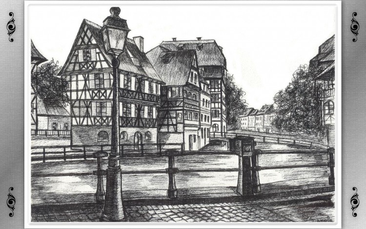 Wallpapers Art - Painting China Ink Strasbourg