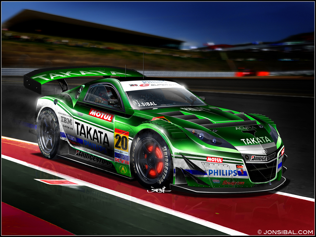 Wallpapers Digital Art Cars - Transport Super GT NSX Racecar