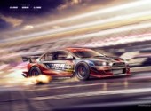 Fonds d'cran Art - Numrique DTM Mitsubishi EVO