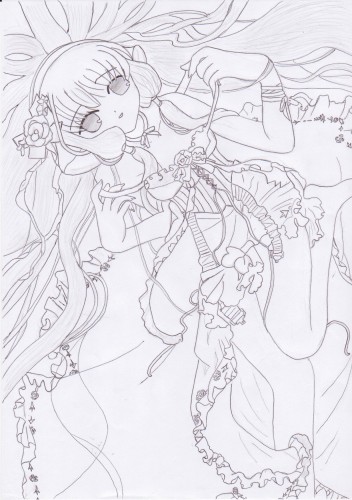 Fonds d'cran Art - Crayon Manga - Chobits CHII