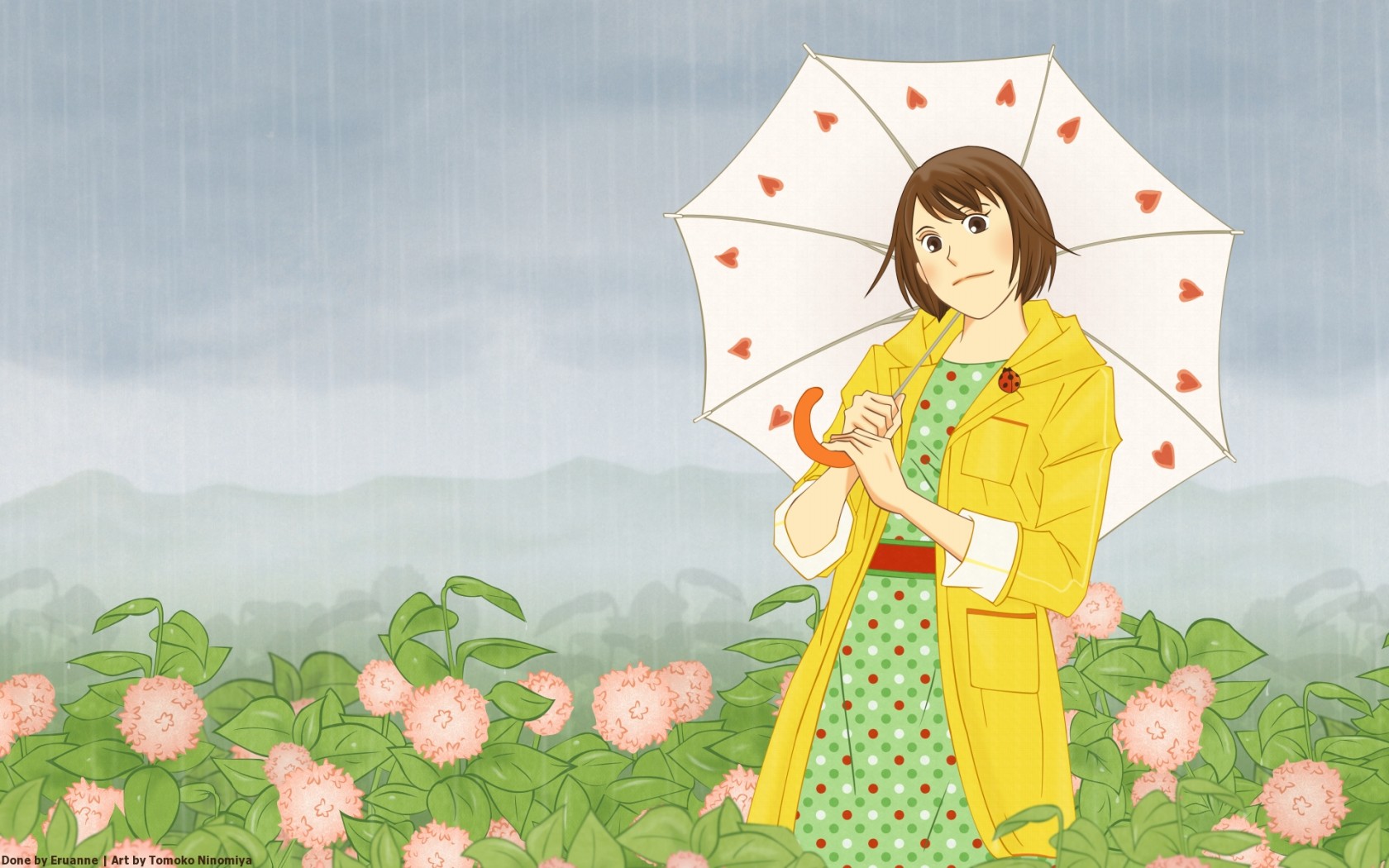 Fonds d'cran Manga Nodame Cantabile sous la pluie