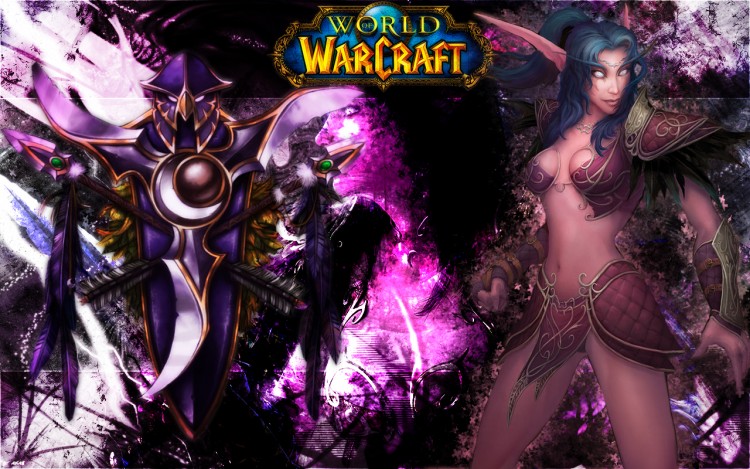 Wallpapers Video Games World of Warcraft elf de la nuit smudge 2