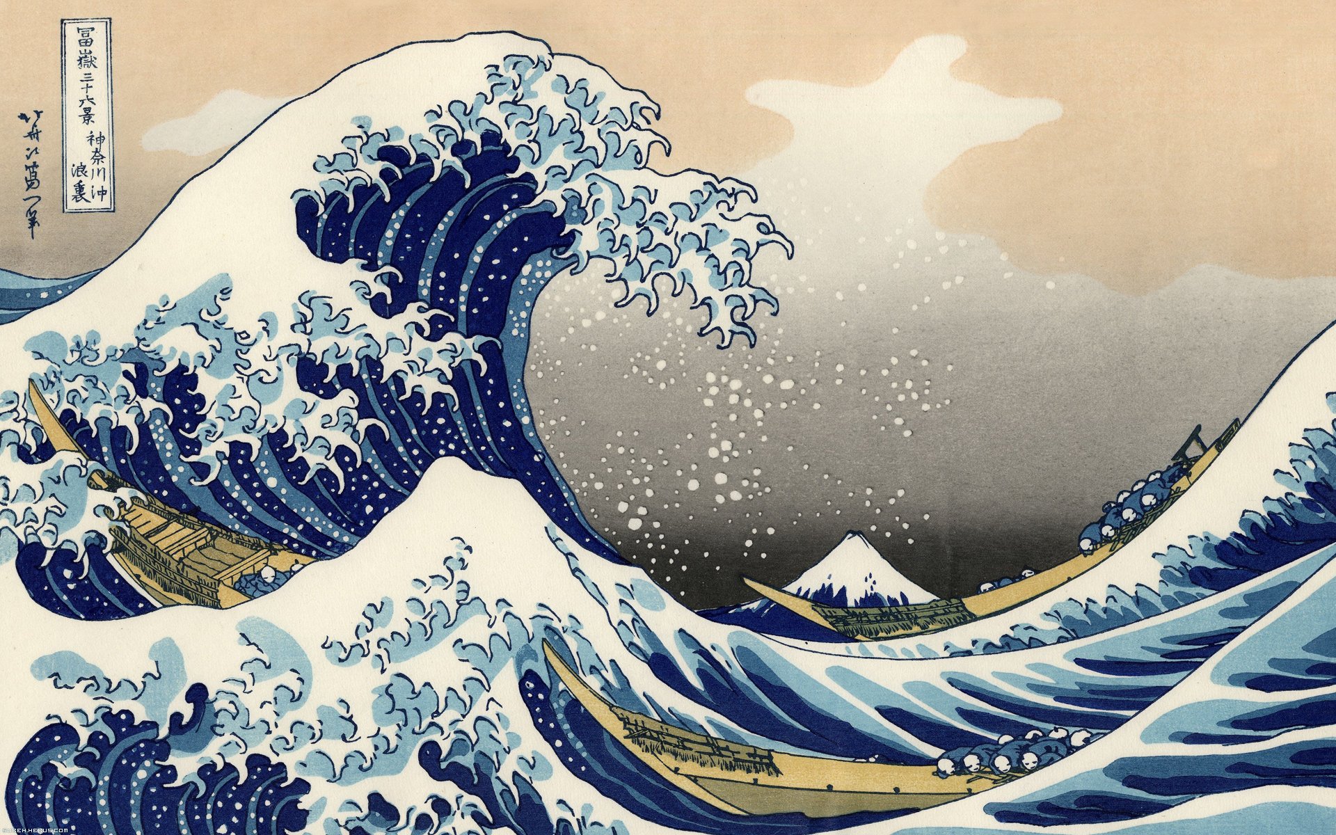 Fonds d'cran Art - Peinture Paysage Marin The Great Wave of Kanagawa