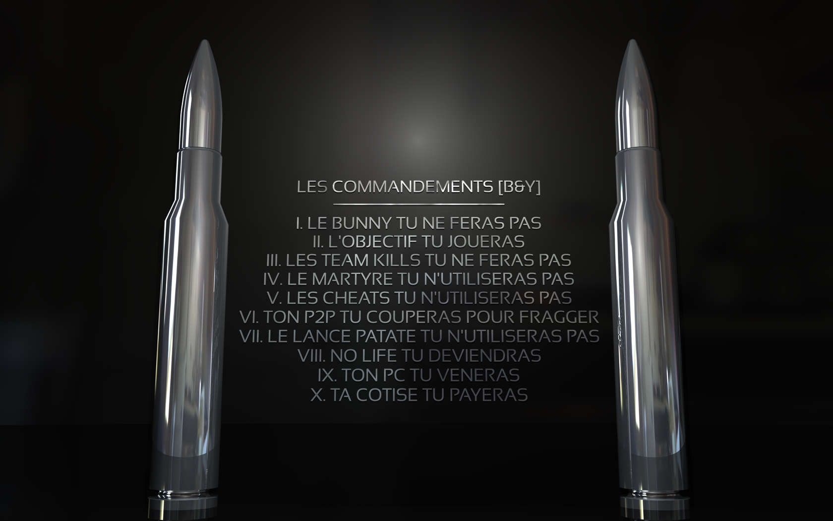 Fonds d'cran Art - Numrique 3D - Cinema 4D commandements bandy cod 4et 5 v2