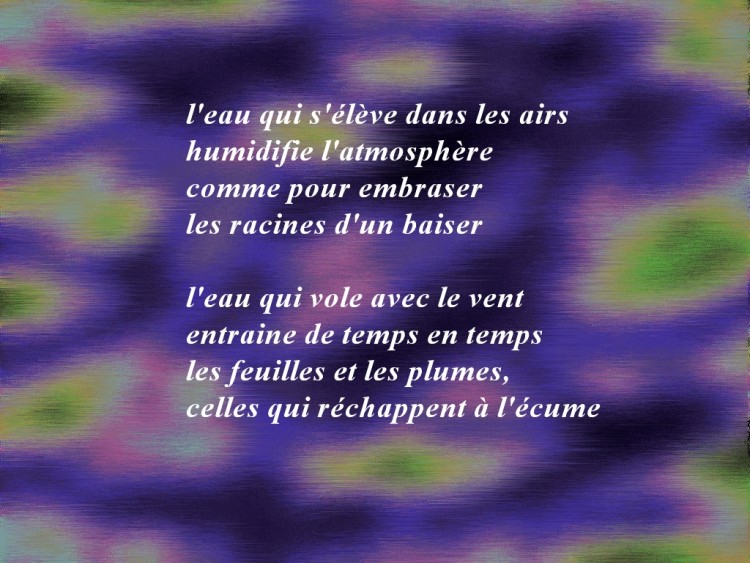 Fonds d'cran Art - Numrique Posie - Texte aspect liquide