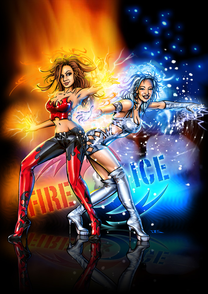 Wallpapers Digital Art Characters Fire & Ice