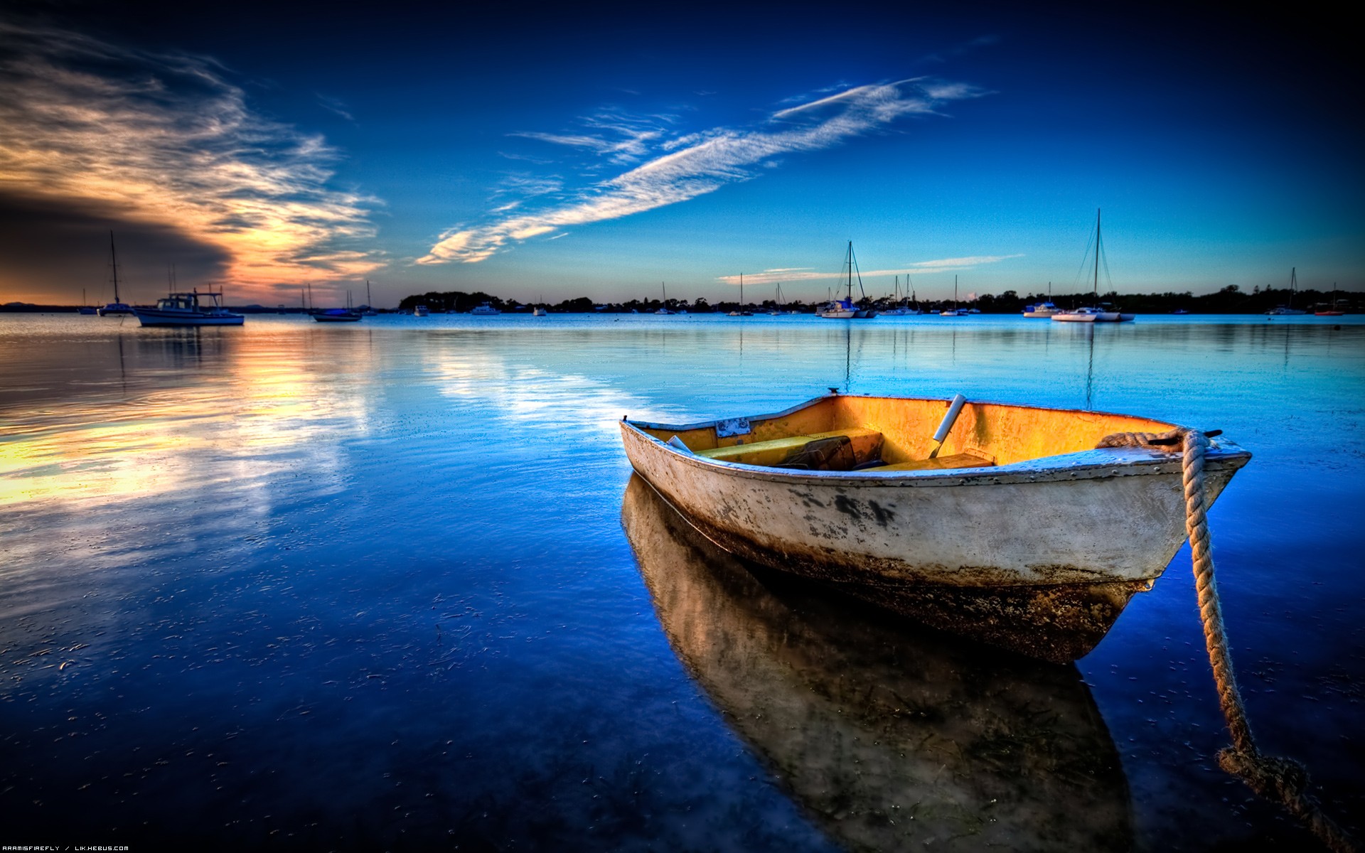 Fonds d'cran Bateaux Barques - Pirogues Barque dans la grande bleue