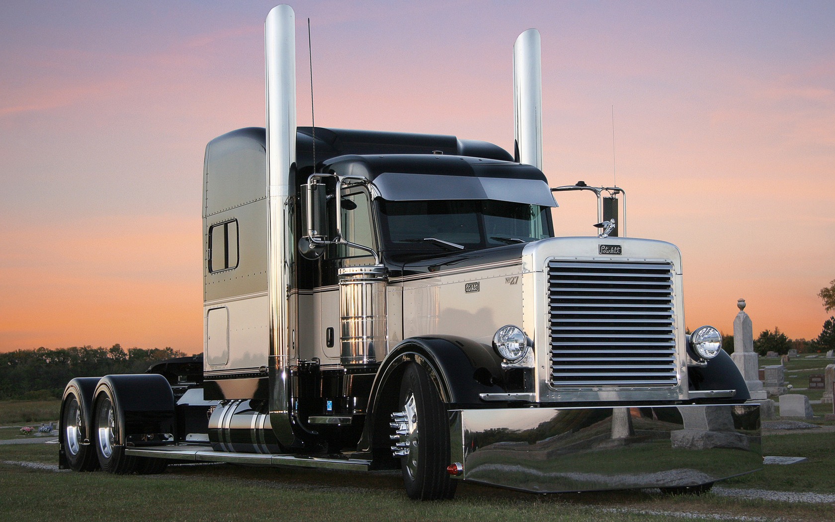 Wallpapers Various transports Trucks Peterbilt On Sunset