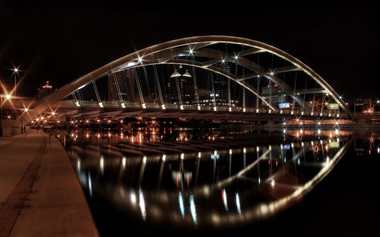 Fonds d'cran Constructions et architecture Ponts - Aqueducs late night bridge