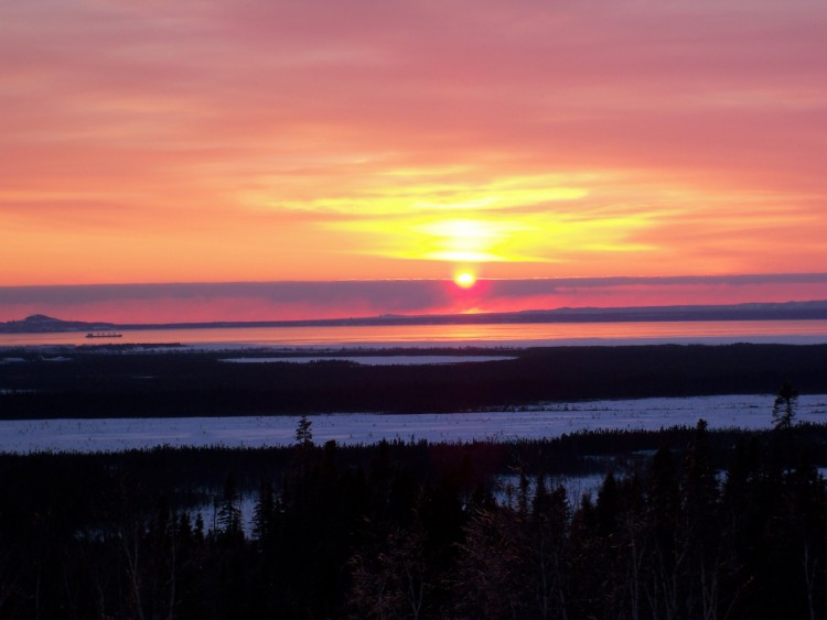 Fonds d'cran Nature Couchers et levers de Soleil Sept-les QC Canada