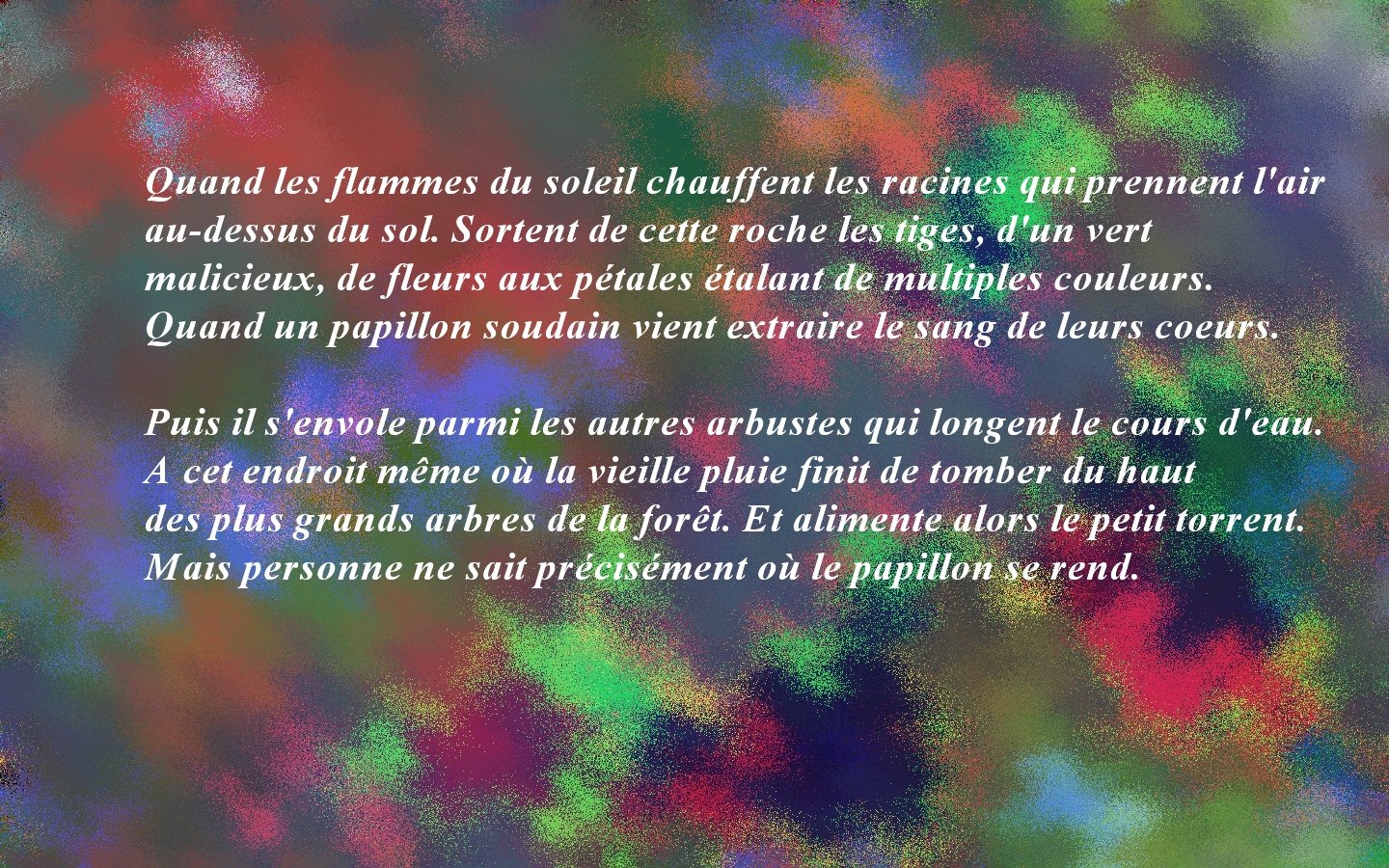 Wallpapers Digital Art Poetry - Texts dans la fort