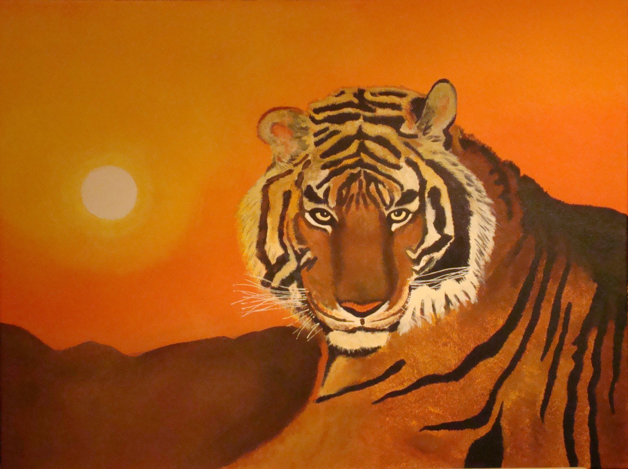 Fonds d'cran Art - Peinture Animaux Tigre