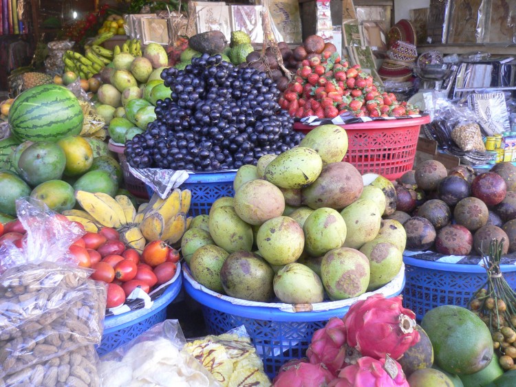 Fonds d'cran Nature Fruits Etalage de fruit dans un march balinais  Denpasar