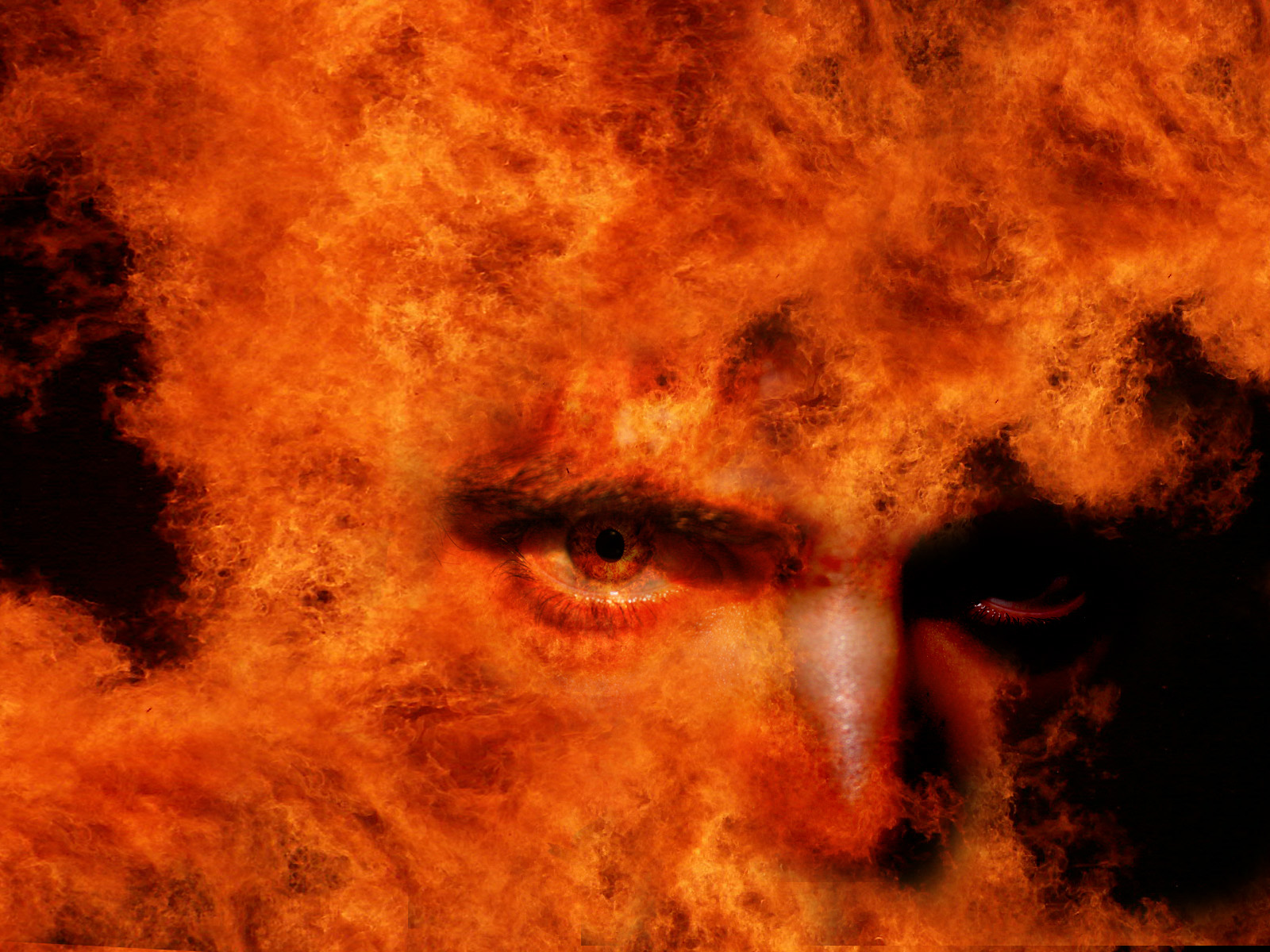 Wallpapers Fantasy and Science Fiction Demons - Hell dans les flammes