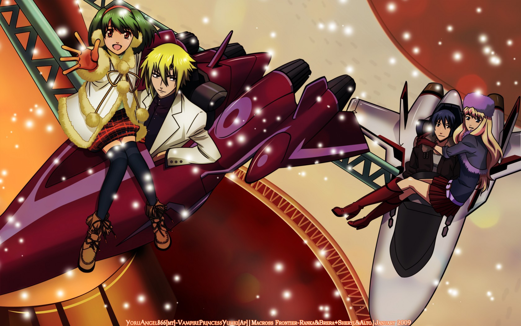 Wallpapers Manga Macross Frontier snow