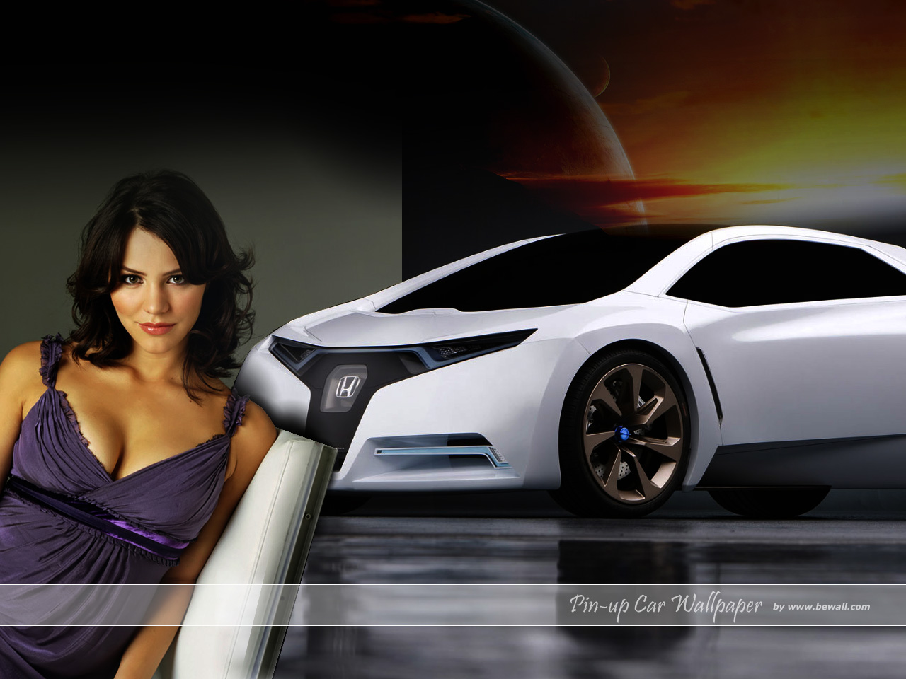 Wallpapers Cars Girls and cars Honda