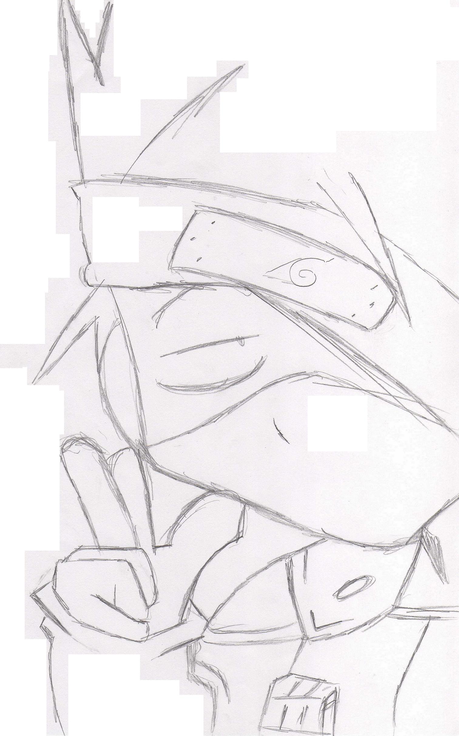 Fonds d'cran Art - Crayon Manga - Naruto Kakashi