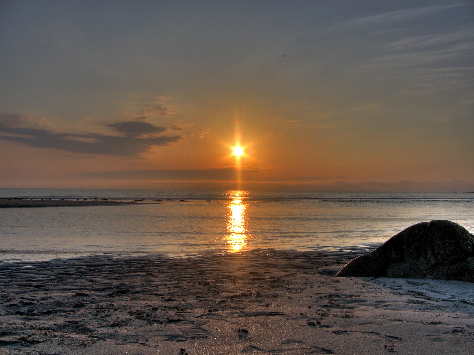 Wallpapers Nature Sunsets and sunrises Coucher de soleil plage du gouerou