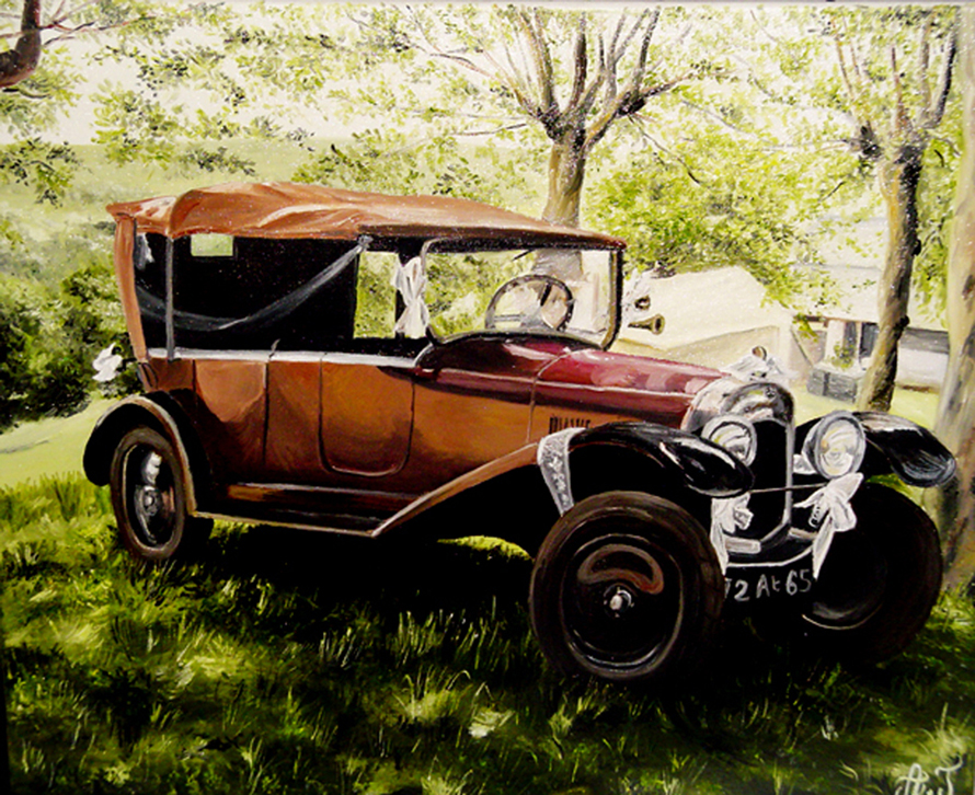 Fonds d'cran Art - Peinture Transports voiture ancienne