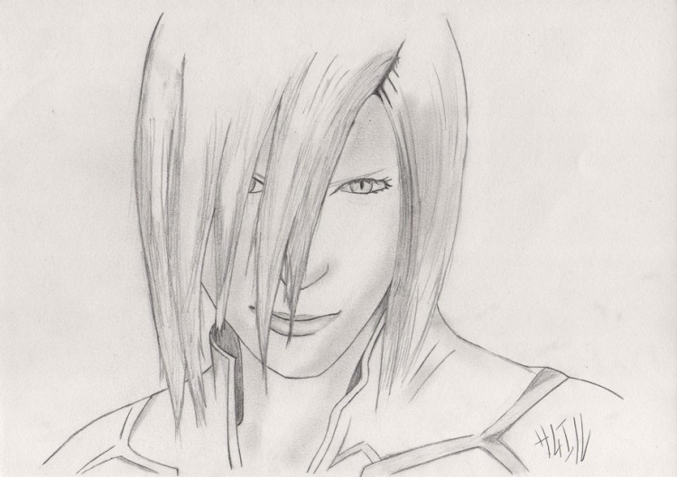 Fonds d'cran Art - Crayon Manga - Final Fantasy Kadaj