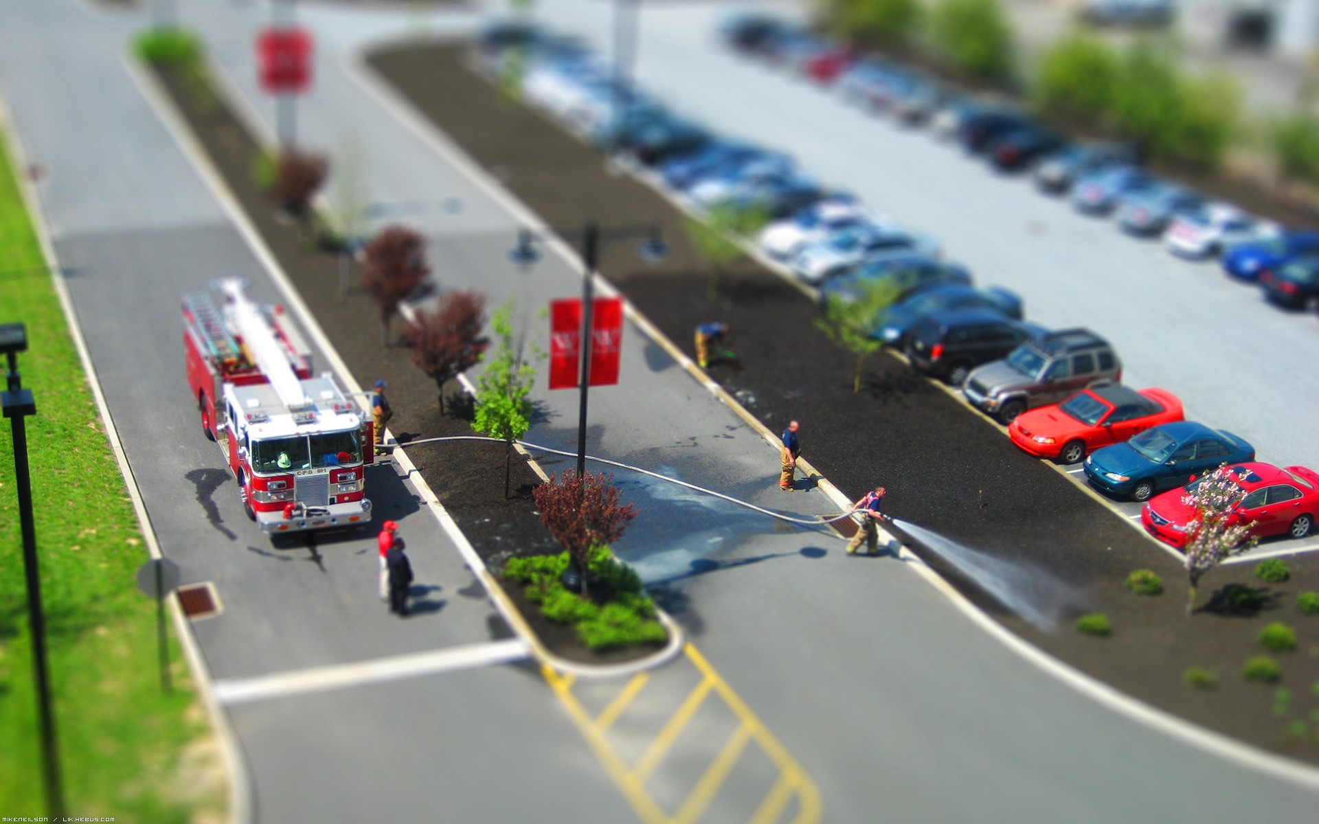 Fonds d'cran Transports divers Pompiers Pompiers - Effet Bokeh